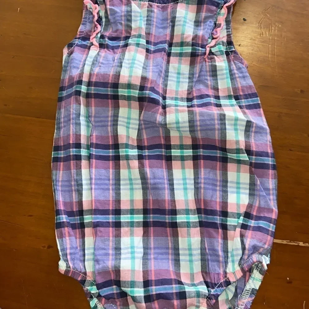 2 piece Oshkosh outfit onesie and jean skirt